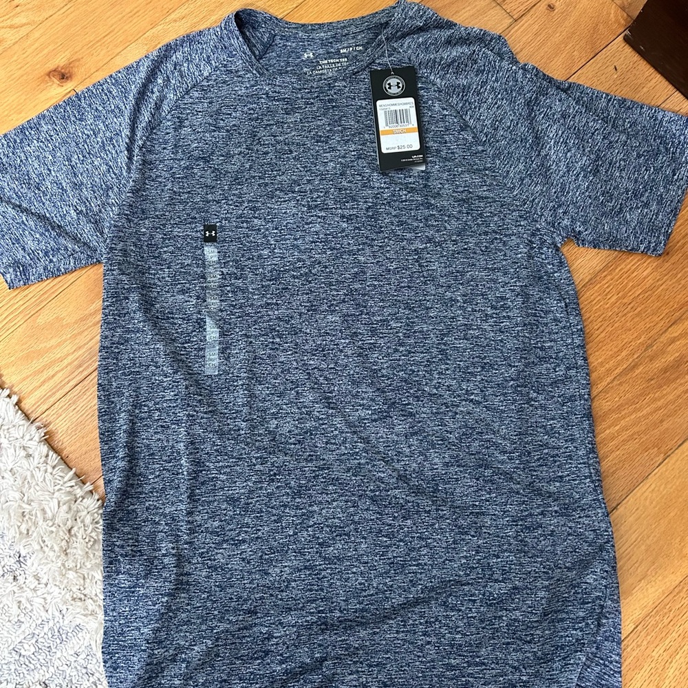 Under Armour Men's Short Sleeve Shirt - Heather Navy